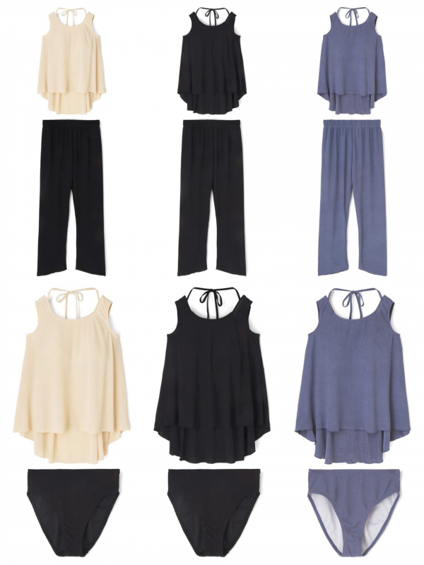 【福岡ソラリアプラザ店】シャイニーリブロングパンツ3点セット