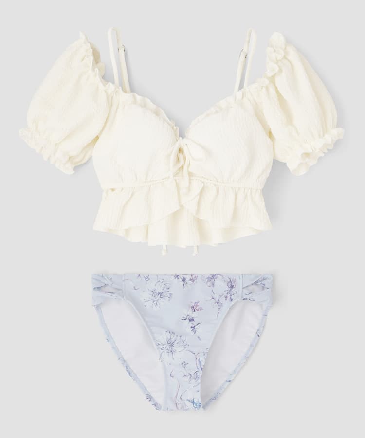 4F【San-ai resort northely】《楽盛り水着》パフスリーブワイヤービキニ入荷いたしました❤︎